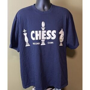 CHESS RECORDS Black T-Shirt Retro Logo Soul Blues -Shaka Wear Super Max Heavy XL